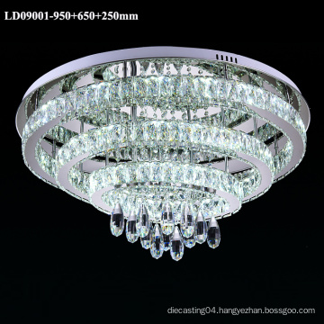 3 rings chandelier crystal LED light indoor ceiling lamp